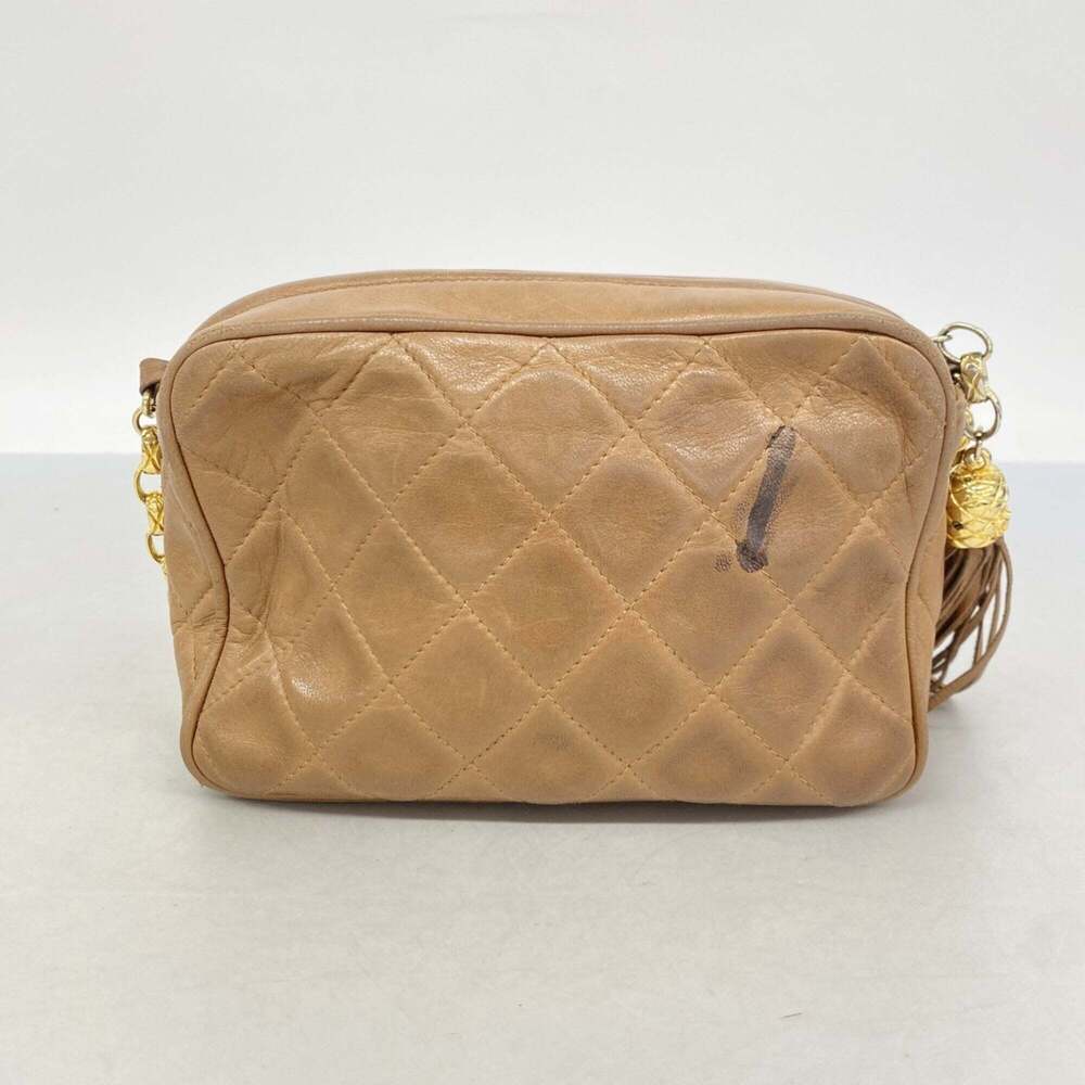 CHANEL Brown Lambskin Leather Shoulder Bag - Picture 13 of 13